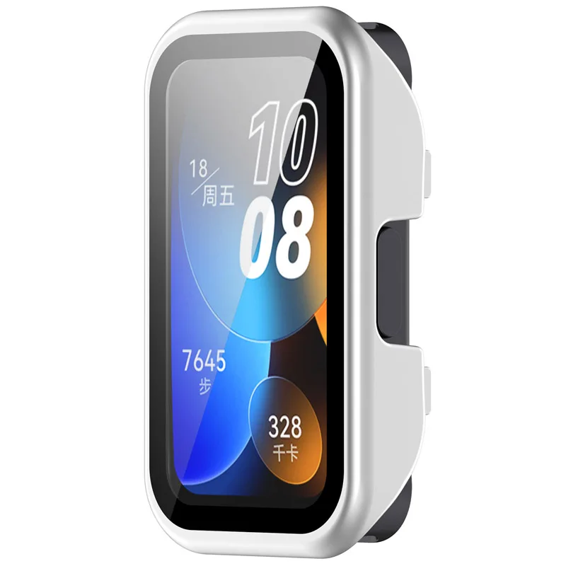 เคส2 in 1สำหรับ Huawei band 9/9NFC ปกป้องเต็มรูปแบบ PC กรอบแข็งสำหรับ Huawei band 8/8NFC ป้องกันหน้าจอกระจก