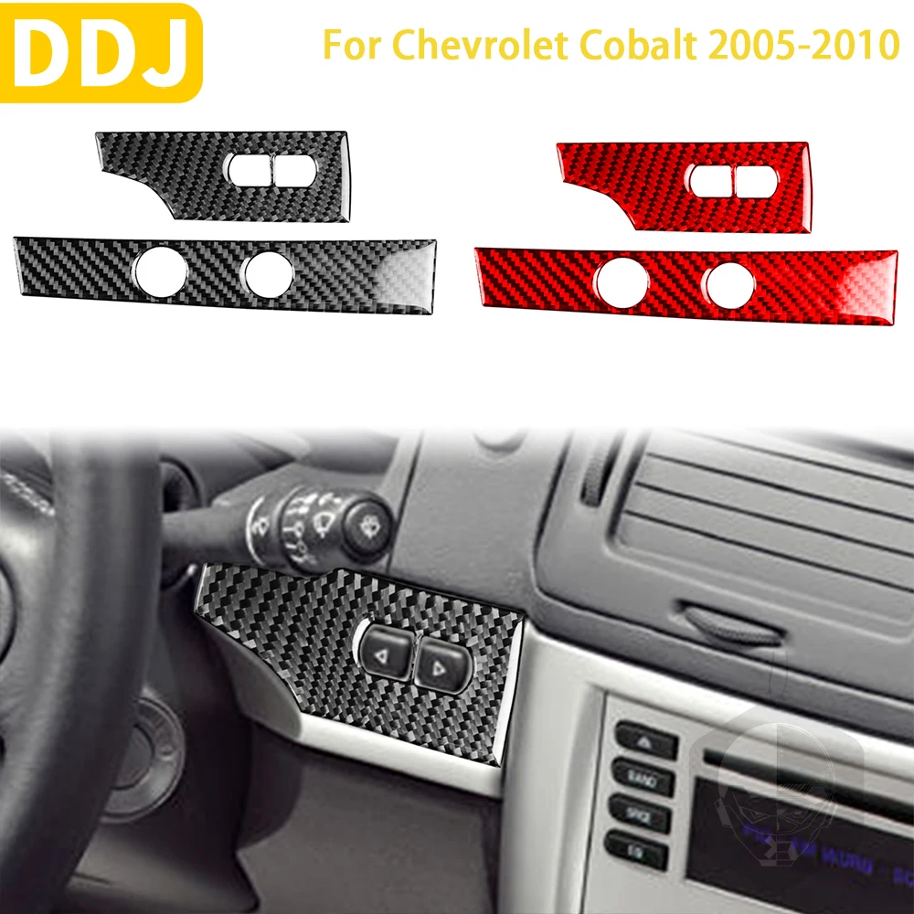 

For Chevrolet Cobalt 2005-2010 Accessories Carbon Fiber Car Interior Steering Wheel Side Instrument Panel Trim Sticker