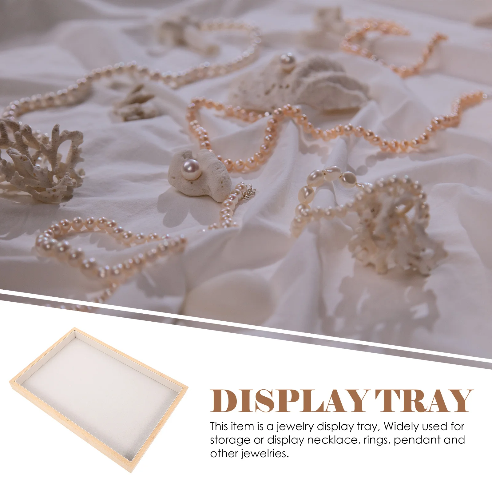 

PU Jewelry Tray Storage Stand Organizer Display Holder for Necklace Ring Pendant Durable Organizer Jewelry Tray