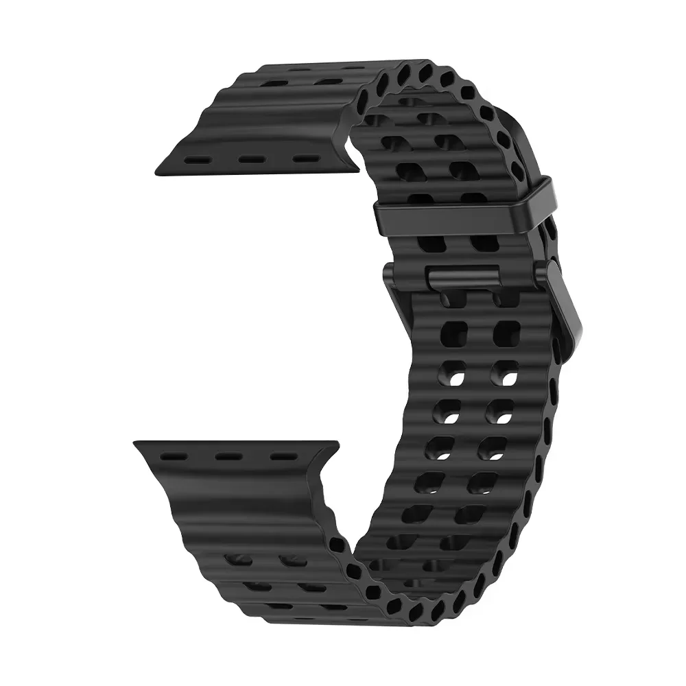 Ocean Sports Silicone Strap for Apple Watch Ultra 2/1 49mm Band 10 46mm Wristband iWatch 9 8 7 6 5 SE 45mm 44mm Bracelet Correa