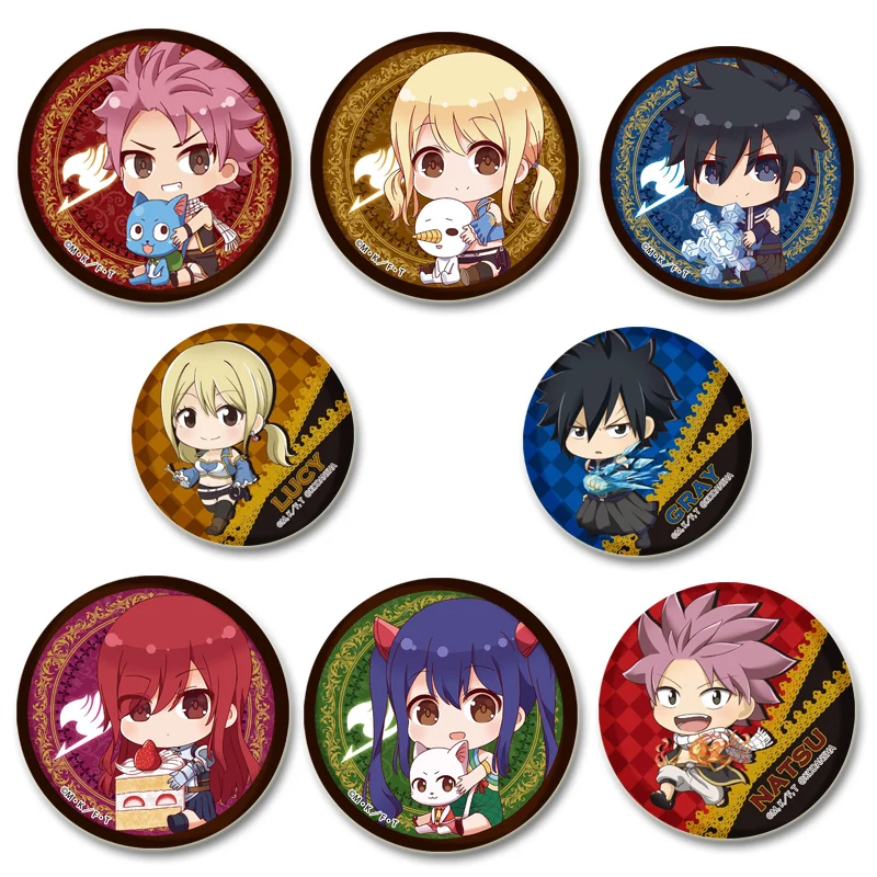 

Cute Anime Fairy Tail Badge Cartoon Natsu Lucy Brooch Collection Backpacks Clothes Hat Decoration Accessories Gifts Enamel Pins
