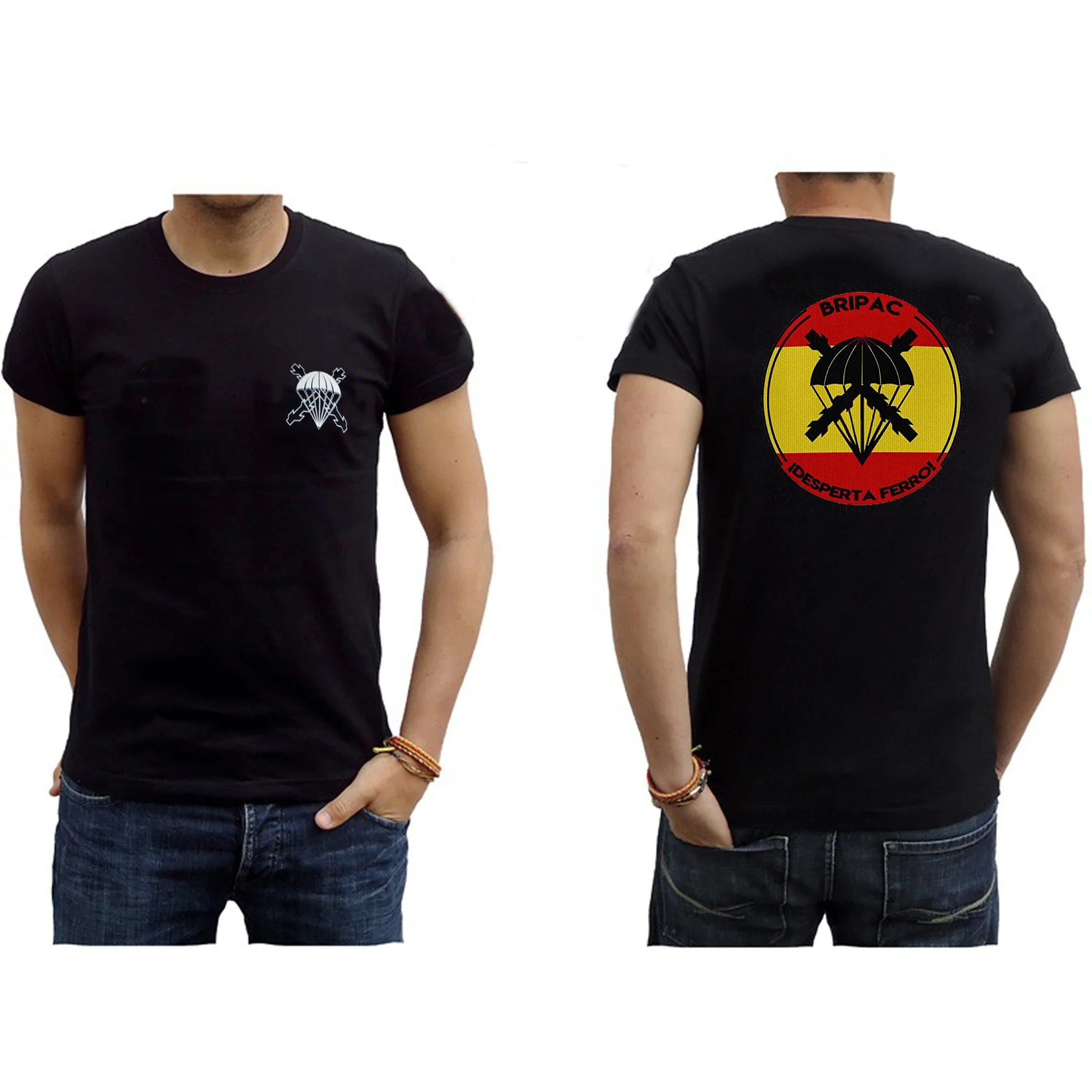 Camiseta De La BRIPAC Brigada Paracaidista Del Ejercito De Tierra. Fuerzas Armadas Espanolas. باراكيدستاس ديل اجيريكيتو أسبانو