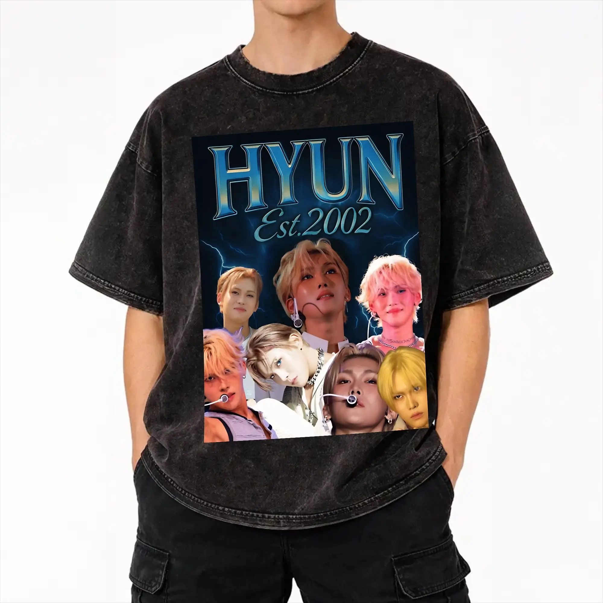  XLOV UXLXVE Members T Shirt Hip Hop Washed Short Sleeve Harajuku T-Shirts  Fashion Men Women Streetwear Printed Tops Tees