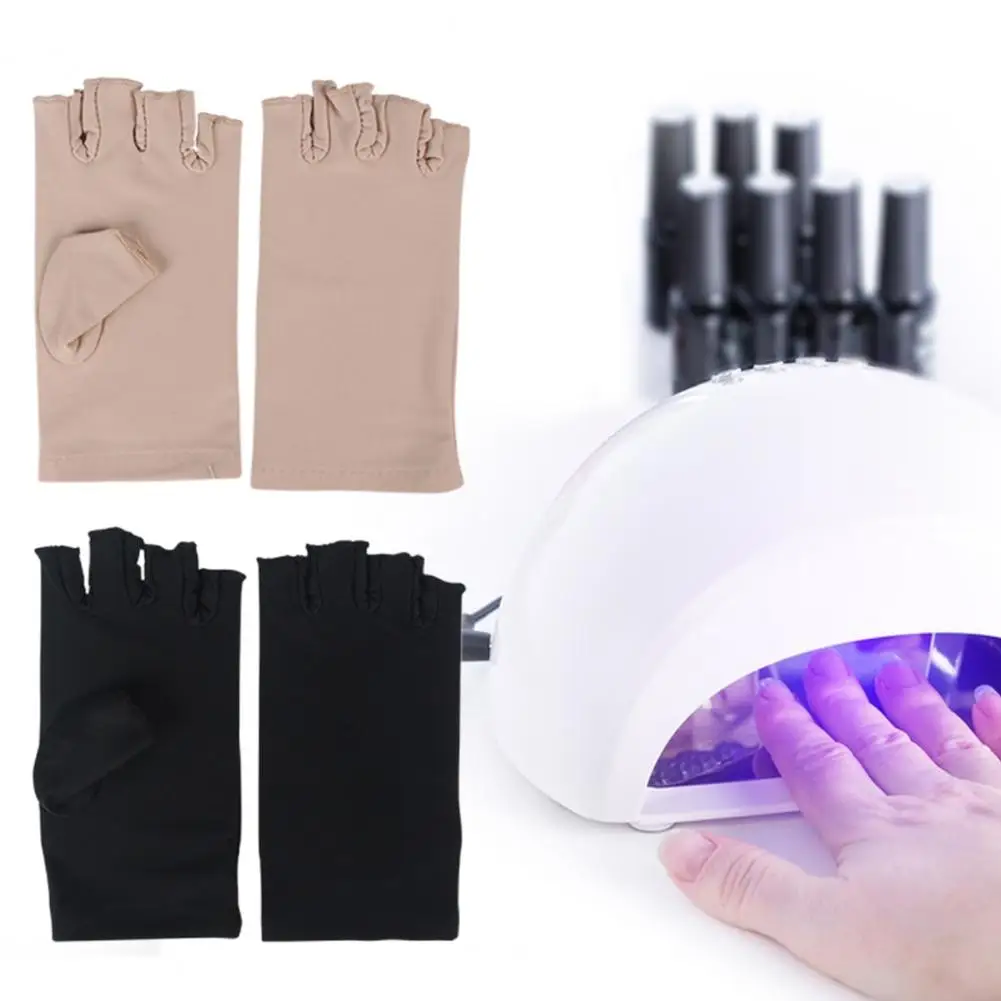 1 Pair Durable Manicure Gloves  Tightly Tread 4 Colors UV Shield Gloves  Protect Hands from UV Light Manicure Dryer Gloves