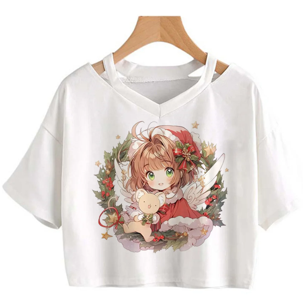 Cardcaptor Sakura t-shirty damskie Y2K śmieszna koszulka dziewczyna anime streetwear komiks odzież