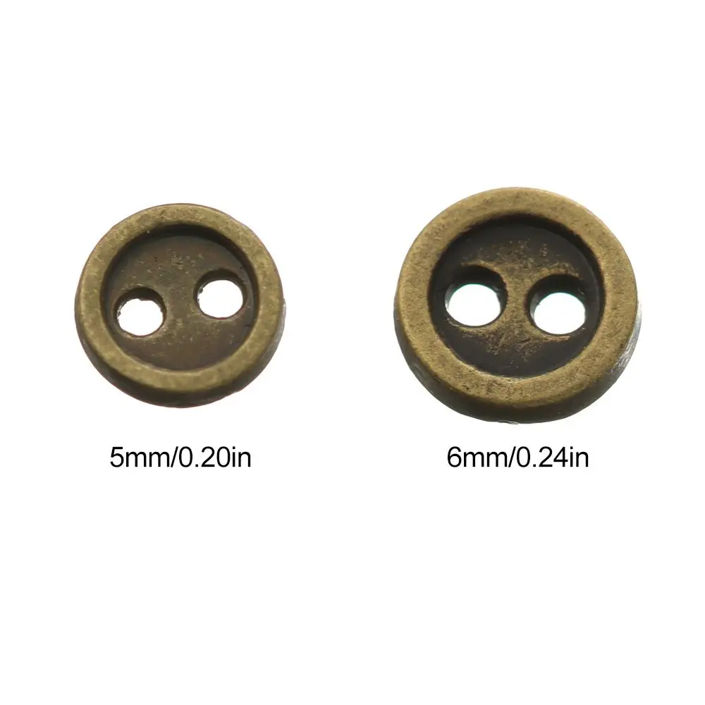 20pcs Cute Dollhoues Miniature Two Holes Mini Metal Buttons DIY Doll Clothes Dolls Strap Buckles Clothing Sewing Craft