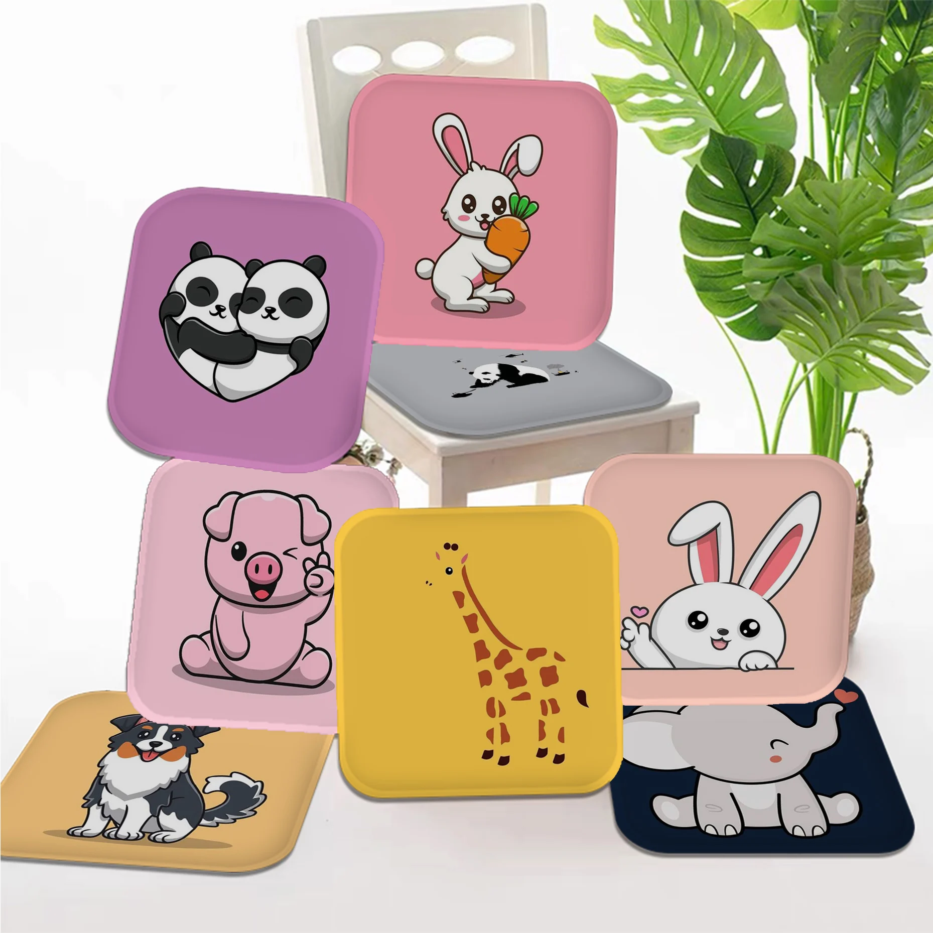 

Cartoon Animal Pattern Cushion Mat Art Stool Pad Patio Home Kitchen Office Chair Seat Cushion Pads Sofa Seat Stool Seat Mat