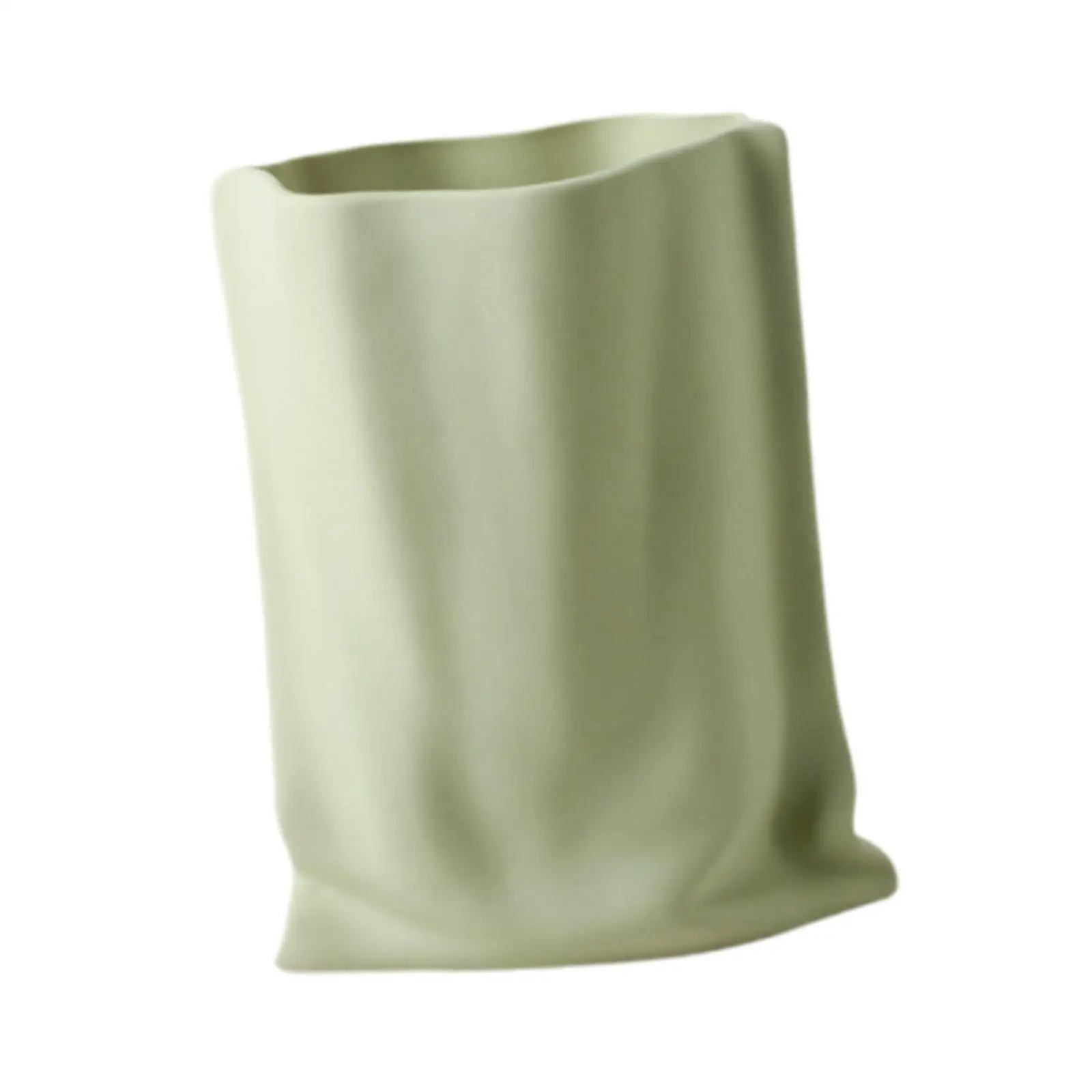 Ceramic Flower Vase Ornaments Boho Vase Display Pleated Paper Bag Vase Bud Vase for Party Living Room Christmas Wedding Entryway