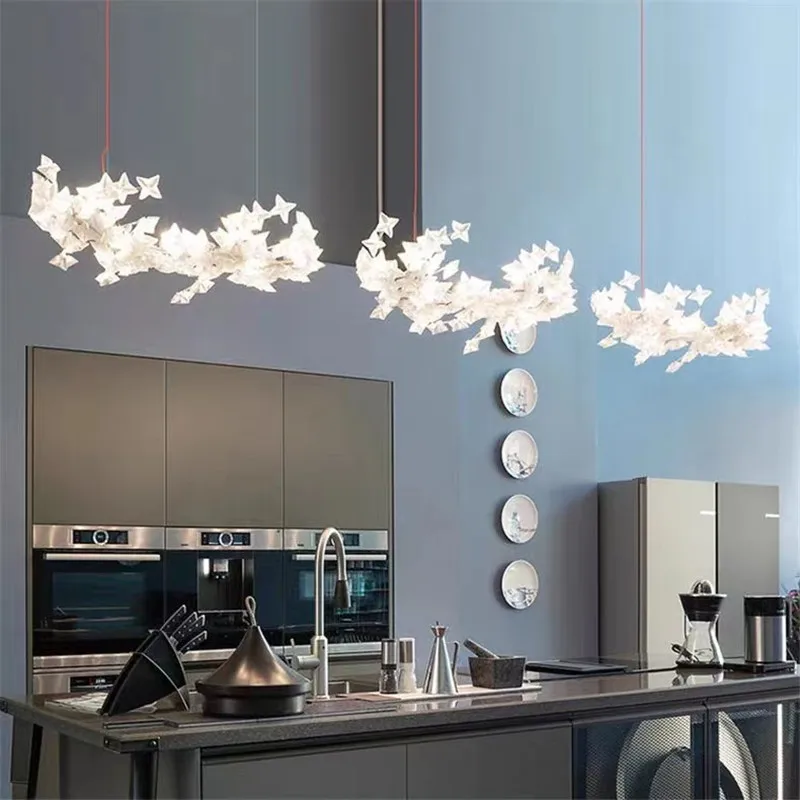 Imagem -05 - Hanami-transparente Acrílico Lâmpada Pingente Itália Flor Luz Splicing Design Tons de Luz Decorativo Criativo Dinning Room Decor