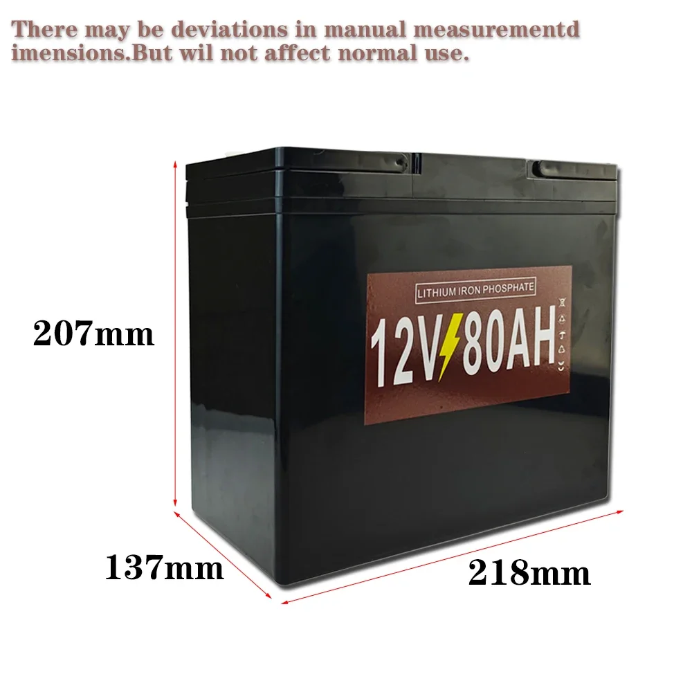 12V 80Ah LiFePO4 Battery 12.8V 3000 Cycles For RV Campers Golf Cart Off-Road Off-grid Solar Wind