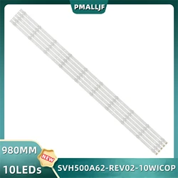 5 Pcs LED Strip L074 SVH500A63 A69_REV03_10WICOP_UBH+SILK_161228 HISENSE H50N5300 SVH500A62_REV02 _10WICOP JL.D500A1330-003ES