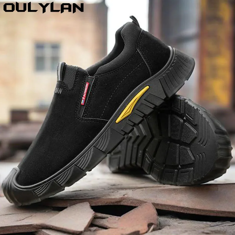

New Lightweight Anti-Slip Durable Men's Soft Soled Safety Shoe Design Wear Resistance Breathable Work Boots