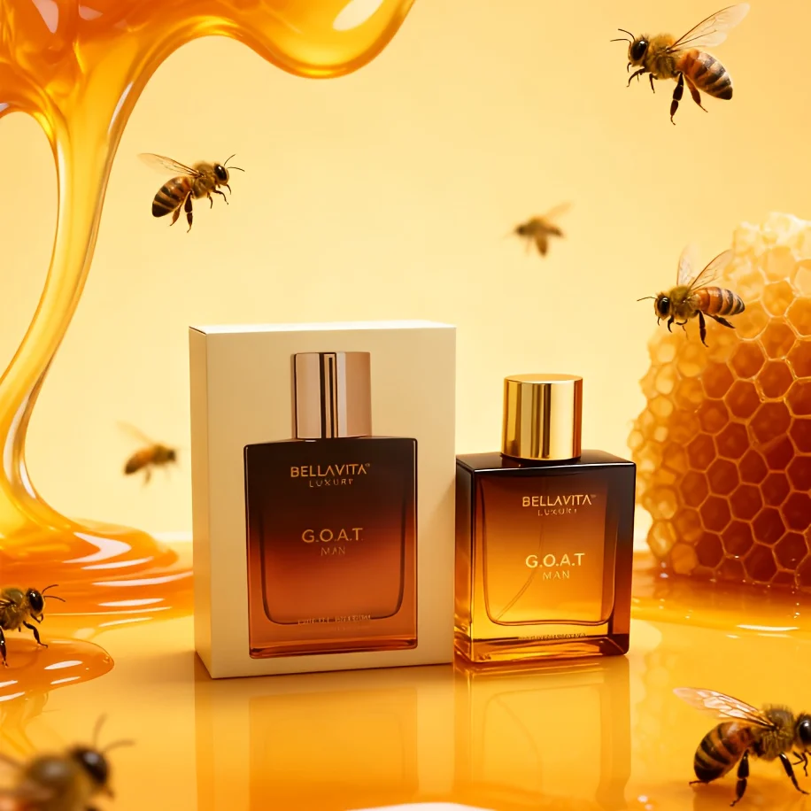 

G. O.A.T. blends bergamot, lavender, patchouli, and amber, 3.4 ounces, unique bottle design