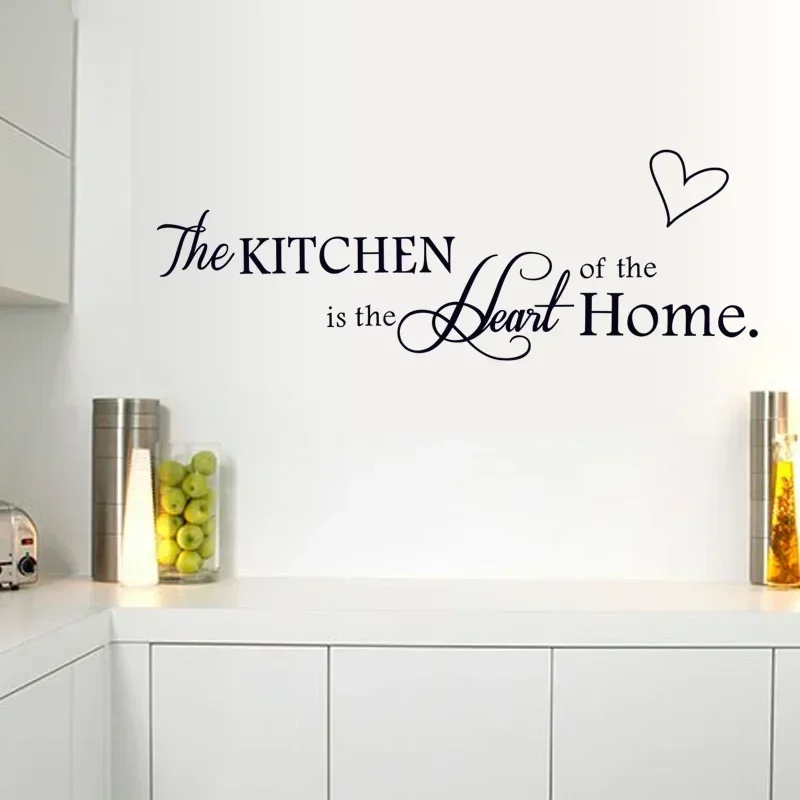 1 Pcs Simple and High-end Home Wall Decoration Self-adhesive Paper The Kitchen Letter Art Kitchen Wall Sticker Can Be Removed