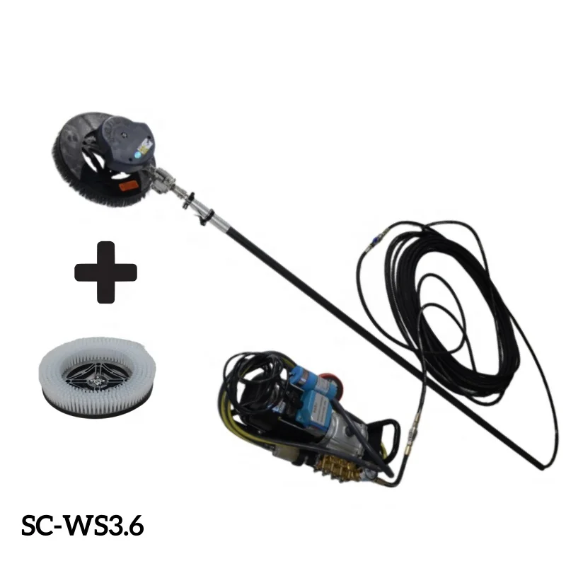 

3.6m Carbon Fiber Single Hydraulic Solar Panel Cleaning Brush For Roof Installation