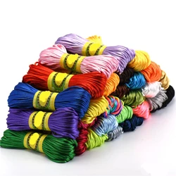 1 Pc Of 20 Meters/Bundle Of 2.5MM Chinese Knot Polyester Colored No.5 Thread Handmade Woven Rope DIY Jewelry Wire