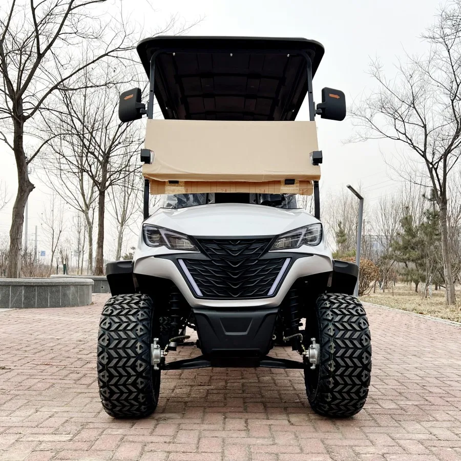 Street Legal Golf Cart Off Road 4 Wheel Drive Utility Vehicle Lithium Battery 14 Inch Wheel Off Road Electric Golf Cart