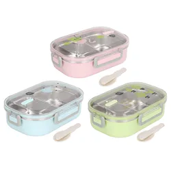 Lunch Box Stainless Steel Lunch Box Compartment Liner Japanese Style Leak Proof Container for School Student
