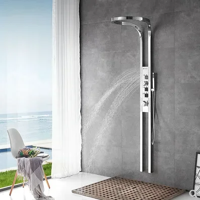 Bathroom Shower Head Set Home Hanging Wall Rotating Surface-Mounted Rain Screen