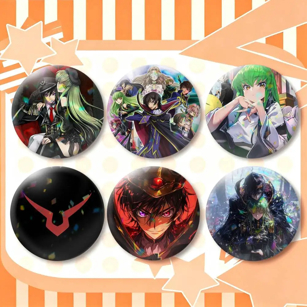 C-Code Geass 25mm 32mm 44mm 58mm 75mm Brooches Badges Pins for Accessories Gift