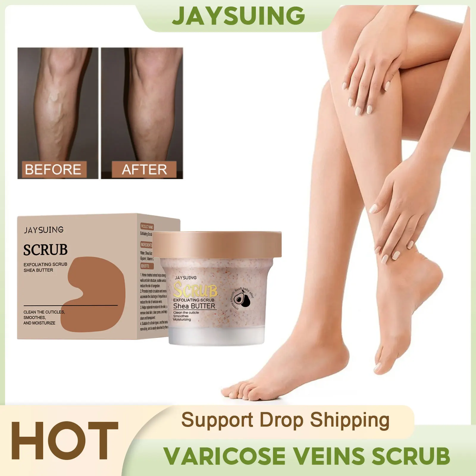 Varicose Vein Repair Scrub Relieve Vasculitis Phlebitis Promote Blood Circulation Spider Leg Relief Massage Vein Treatment Cream