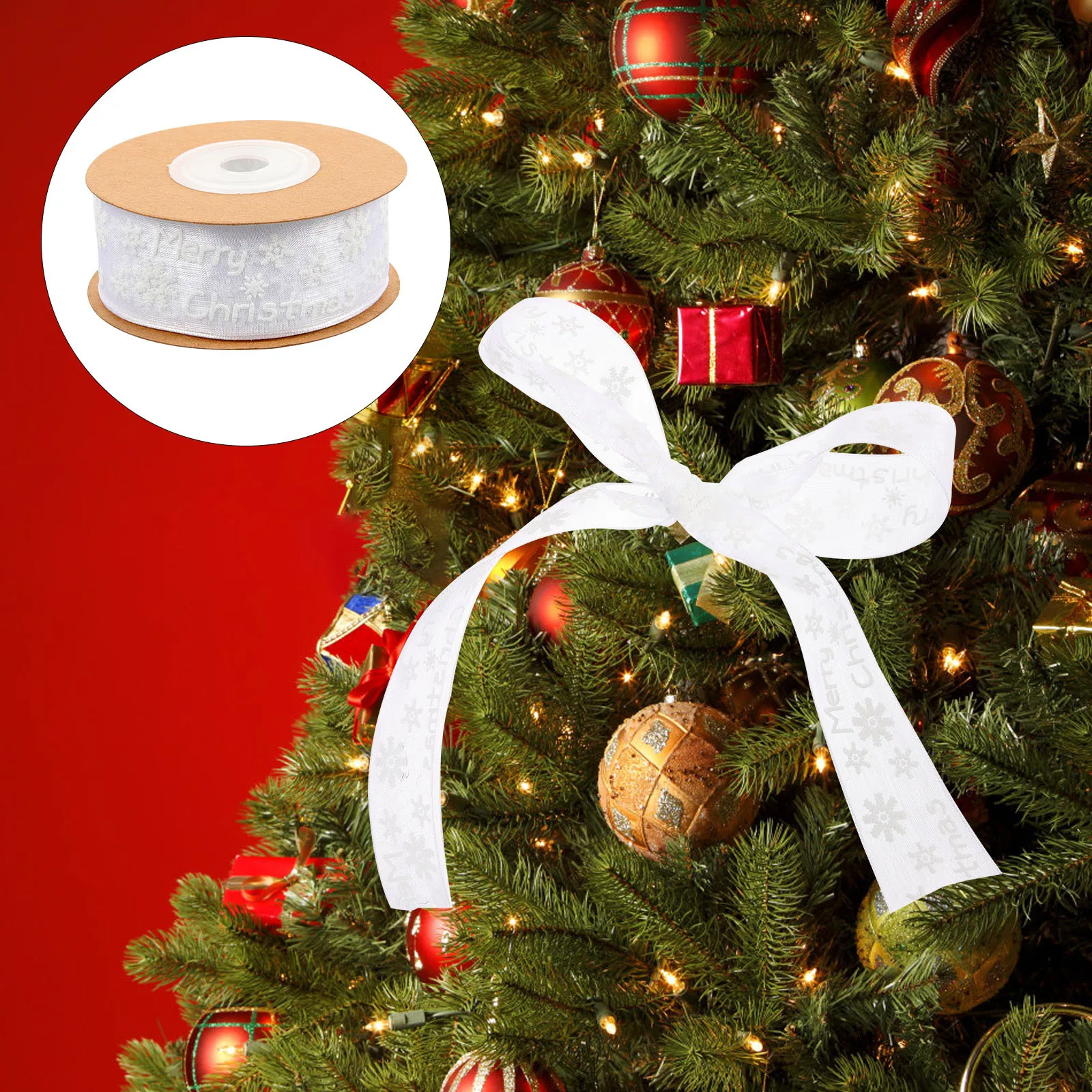 

1 Roll 10 Meters Christmas Themed Ribbon Premium Polyester Smooth Vibrant Print For Gift Wrapping Hair Bows Tree Decor Diy