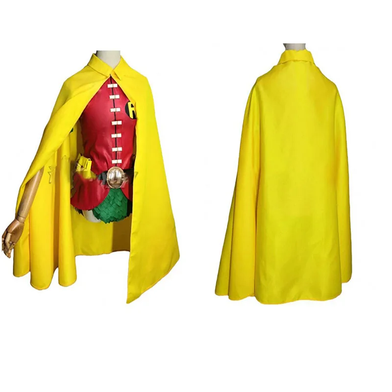 Anime Robin Movie Boy Wonder Cosplay Costume Yellow Cloak Green Underwear Disguise Halloween Cosplay Robin Costume For Adult - view 5