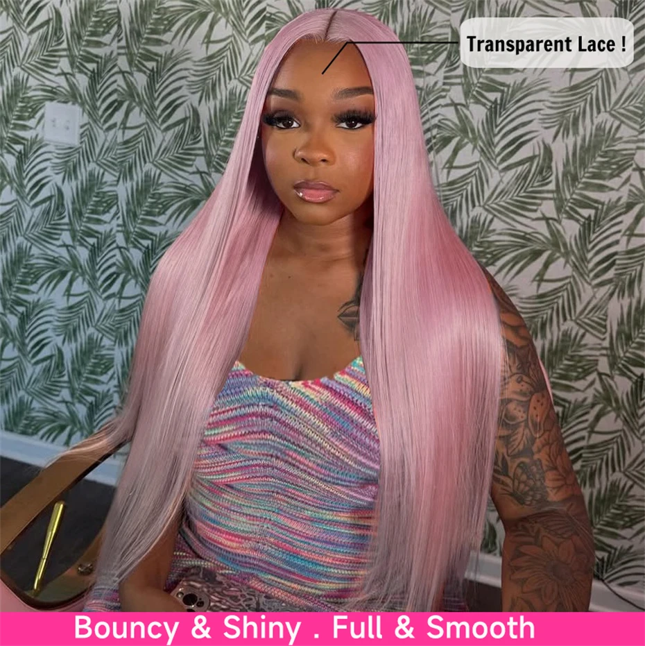 30 36 Inch Rose Gold Colored Human Hair Wigs For Women  display picture 2