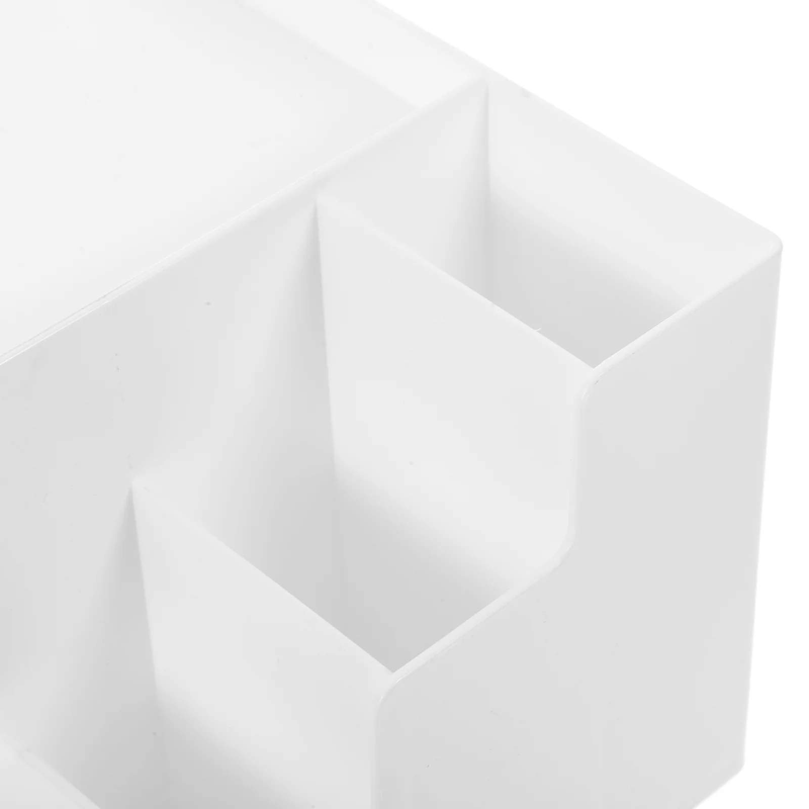 Pot Lid Holder Desktop Pen Storage Box Drawer-type Office Stationery Cosmetics Multi-Function Organizing Rack (White) Organizer