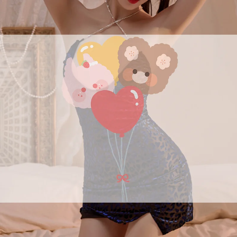 

Sexy Lingerie Hip Hugging Skirt Sexy Tight Fitting Nightgown Dress Set