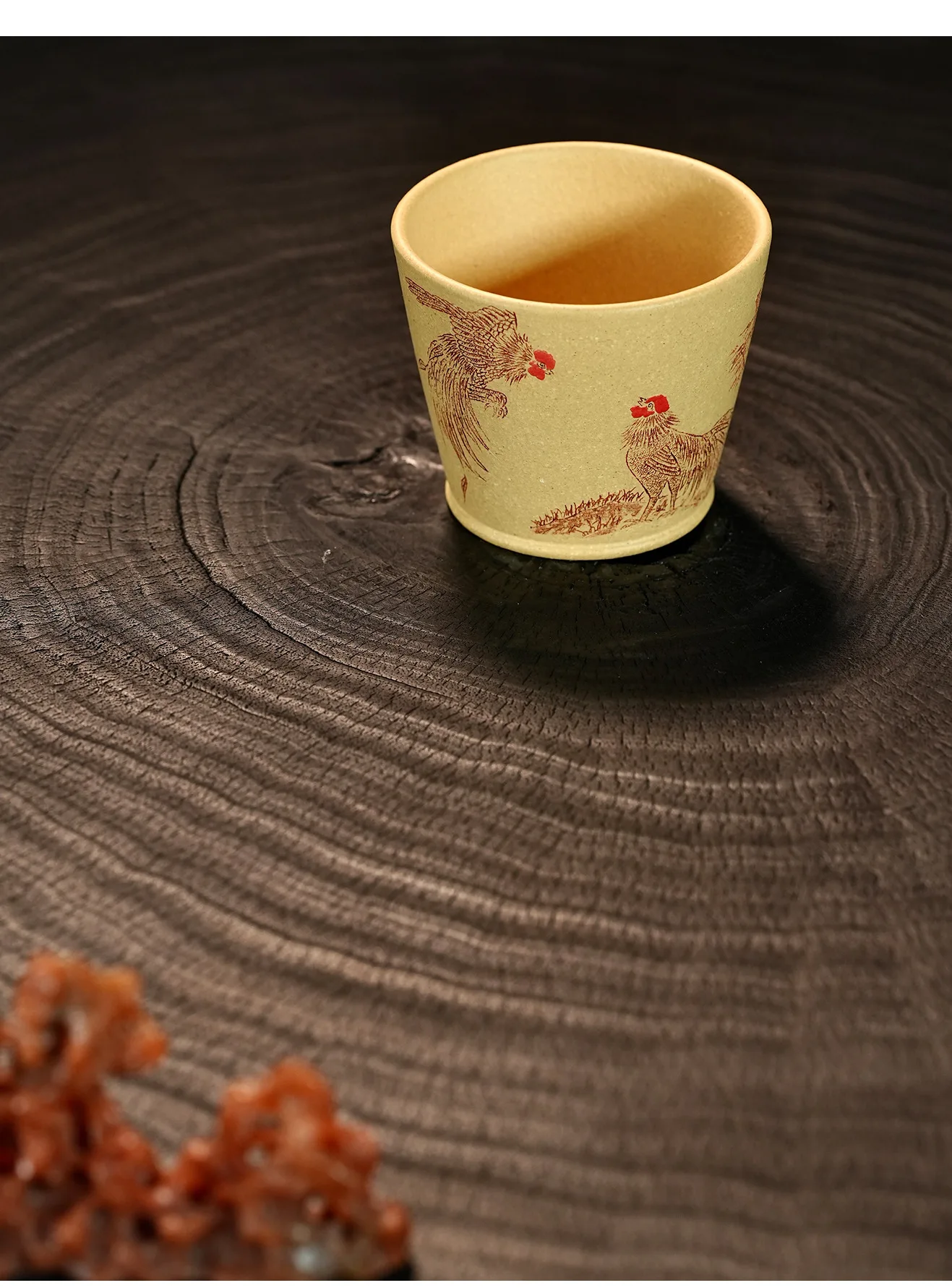 Raw ore, purple sand cup, large capacity, personal use, master cup, engraved teacup, exquisite, gift-giving