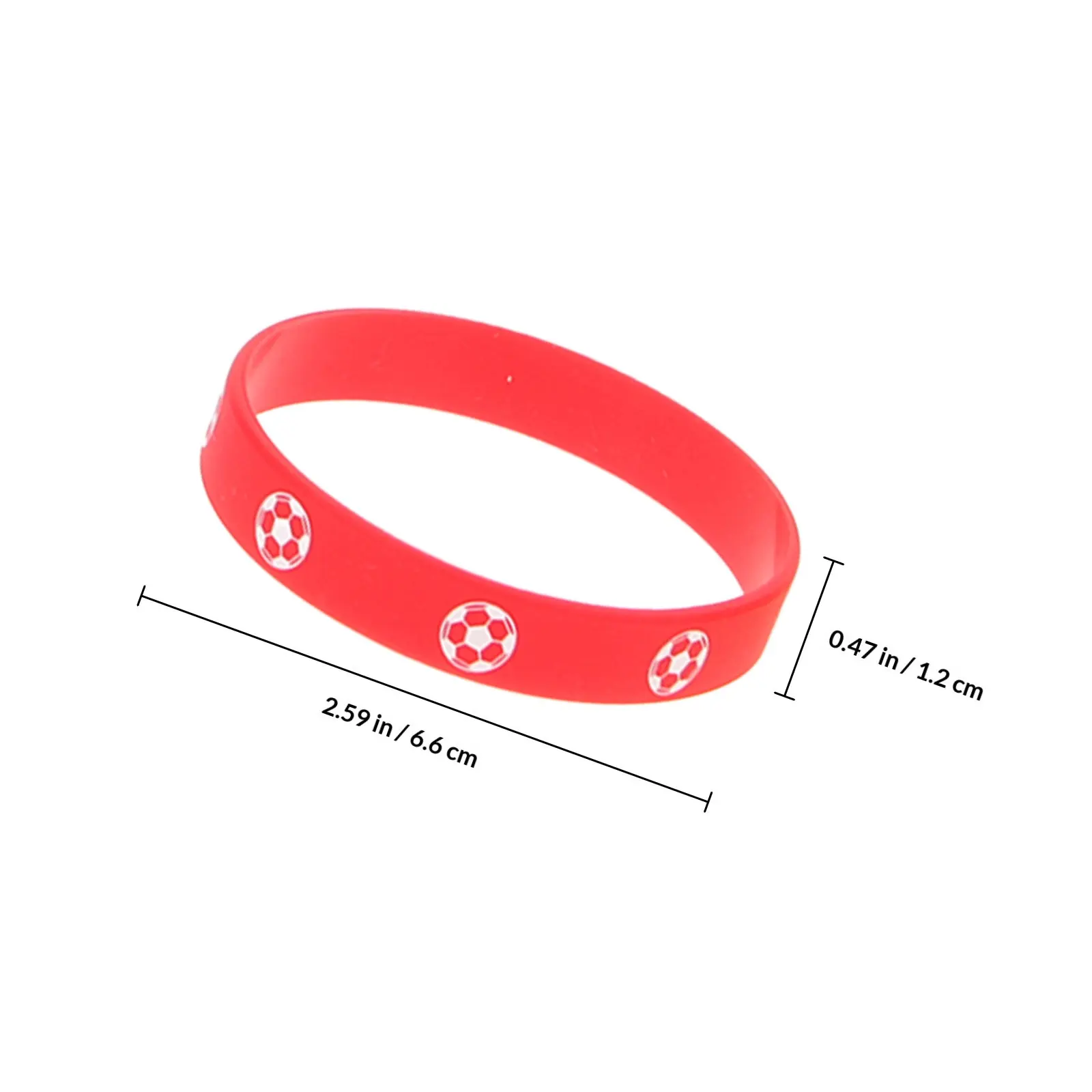 16Pcs Stretchable Football Silicone Bracelets Soft Comfortable Wristbands for Party Music Festival Unisex Stylish