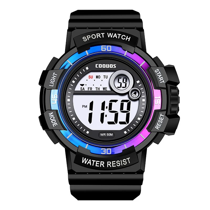 Homens de luxo relógios marca novo esporte pulseira silicone à prova dwaterproof água relógio digital masculino luminoso led masculino 2025 relogios masculinos