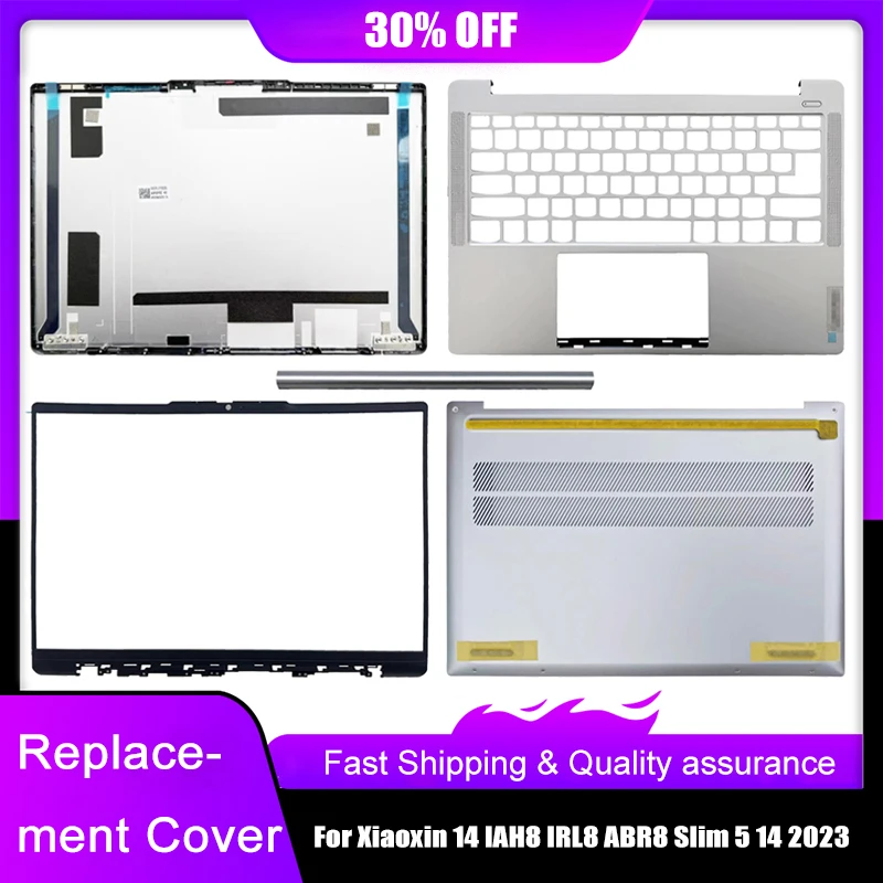 New Laptop LCD Back Top Cover For Lenovo Xiaoxin 14 IAH8 IRL8 ABR8 Slim 5 14 2023 Front Bezel Hinge Cover Palmrest Bottom Case