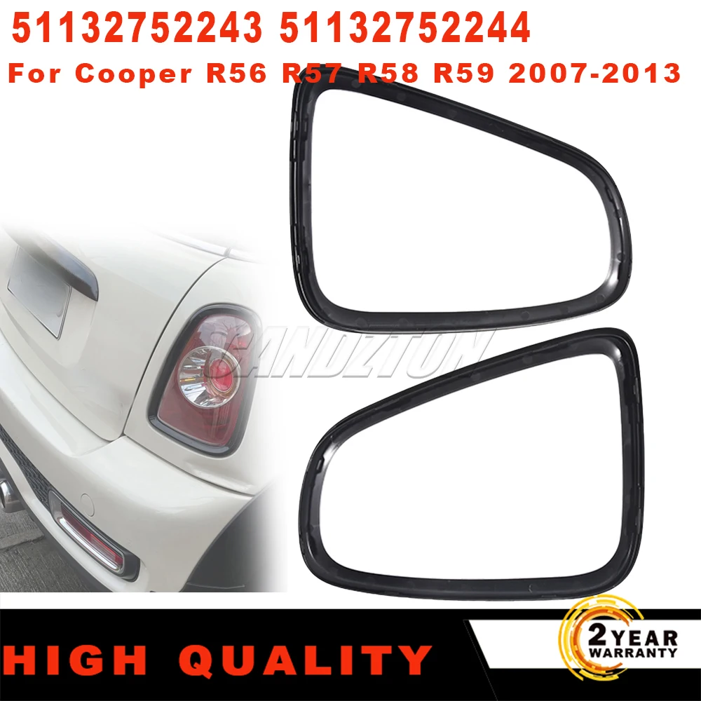 

For BMW Mini Cooper R56 R57 R58 R59 2007-2013 New 2Pcs Taillight Cover Trim Black/Silver 51132752243 51132752244 Car Accessories