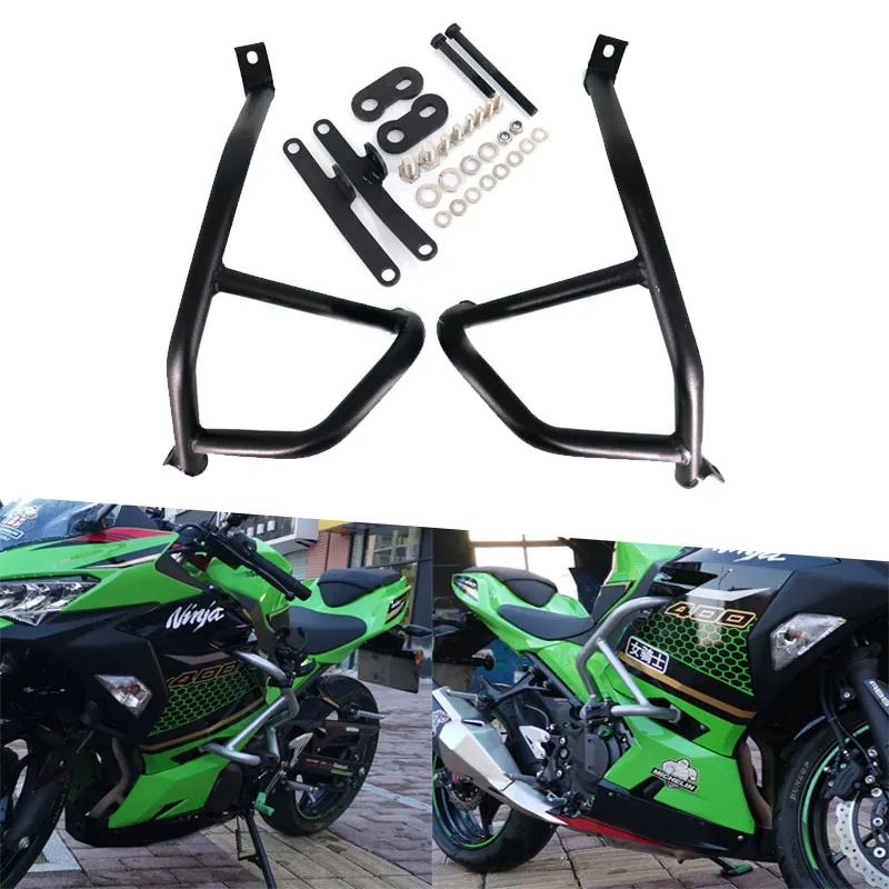 

Motorcycle Accessories Engine Guard Bumper Crash Bar Body Frame Protector Fit For NINJA400 NINJA250 NINJA 400 250 2018-2023