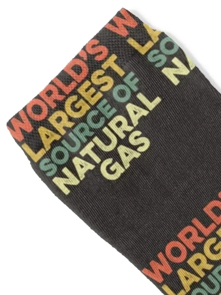 World's Largest Source Of Natural Gas Funny Farting Fart Socks funny sock golf Socks Male Women's