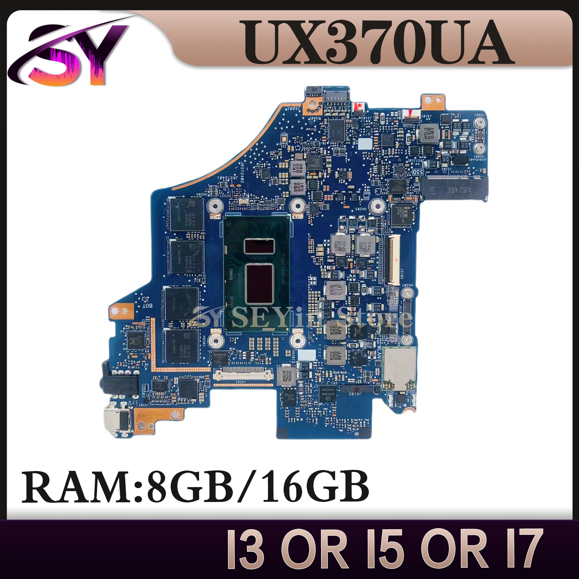 

UX370U Mainboar For ASUS Zenbook UX370 UX370UAR UX370UAF UX370UA Q325UA Q325UAR Laptop Motherboard I3 I5 I7 7th/8th 8G/16G