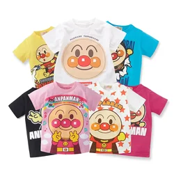 New Cartoon Anpanman Kids T Shirt For Summer Children Baby Boy Girl Short Sleeve T-Shirts Cotton Clothes Toddler Tops Tees Shirt