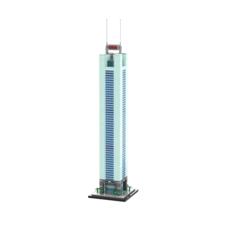 MOC-181665 Guangzhou CITIC Plaza Small Grain Building Block 1:800 scala Urban Street Scene modello architettonico giocattolo