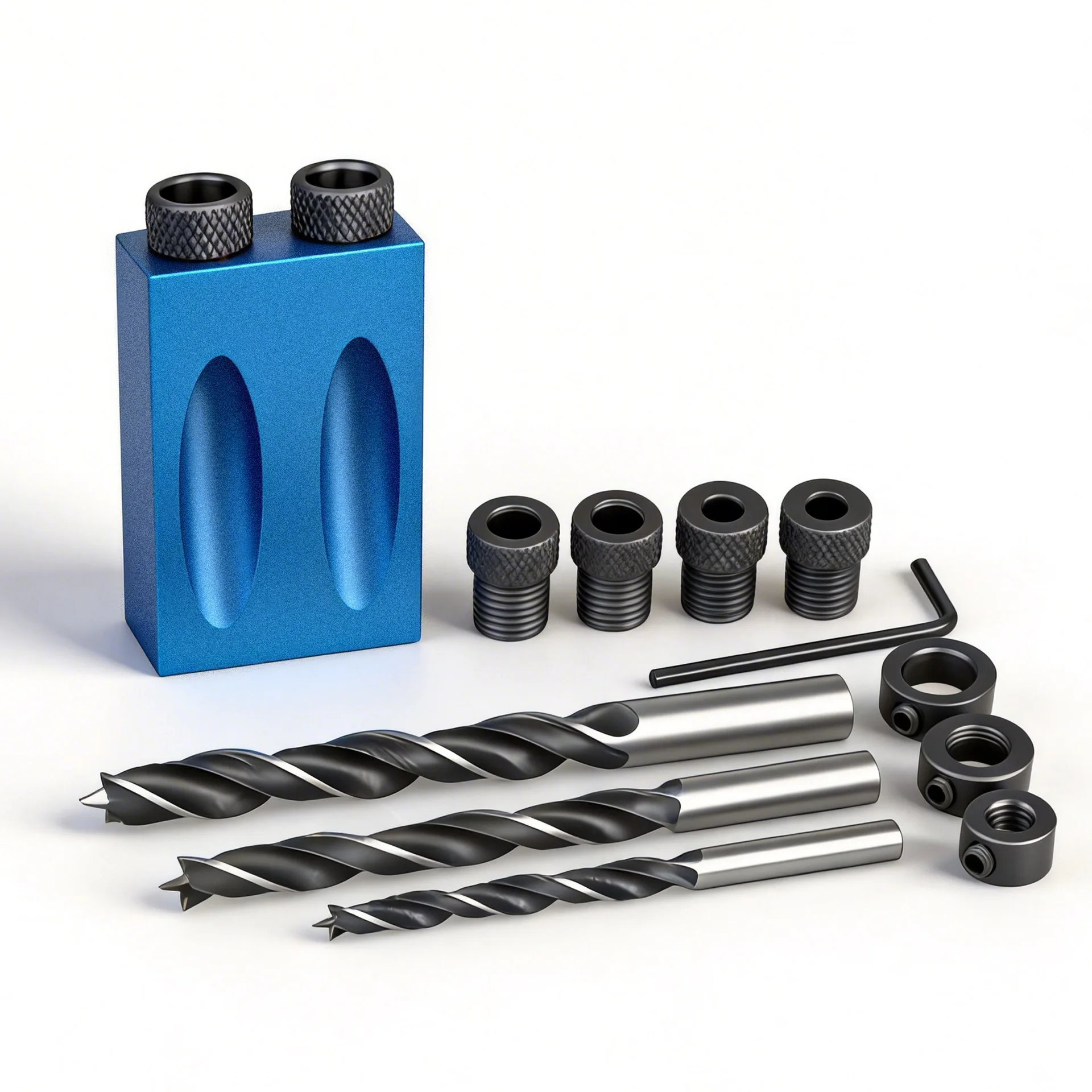 14Pcs/Set Pocket Hole Jig Dowel Drill Joinery Kit Carpenters Wood Woodwork Guides Joint Angle Tool Carpentry Locator Craft DIY