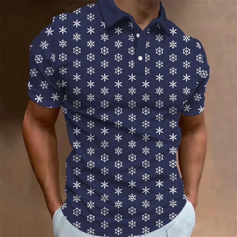 Fashion Mens Polo Shirt Short Sleeve Anchor Patter Mens Designer Clothes Causal Short Sleeve Button Lapel Polo T-shirts Apparel view 5