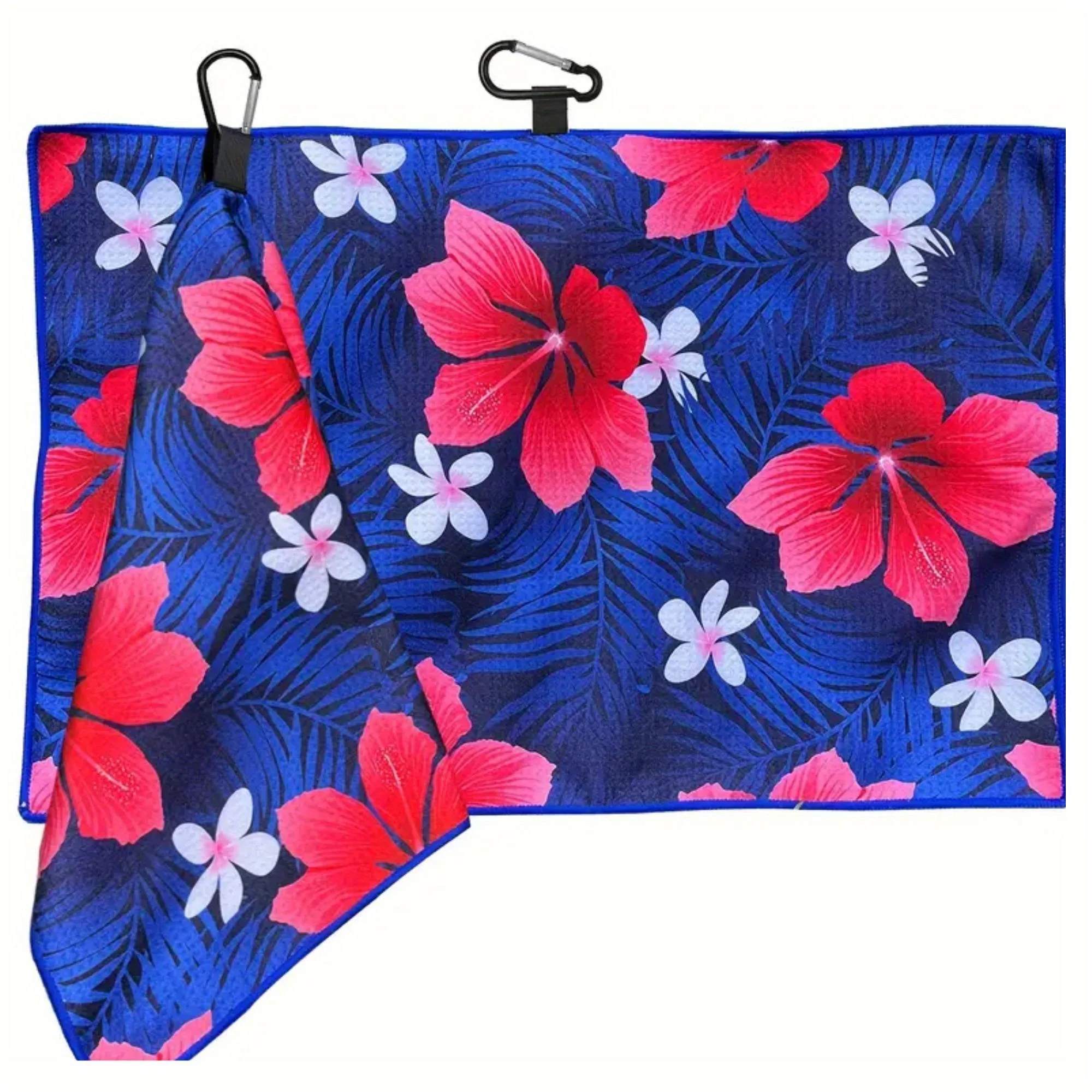 

Тропическое полотенце для гольфа с цветочным принтом, супервпитывающее и быстросохнущее для быстрой очистки, идеально подходит для сумок для гольфа, креативных подарков для мужчин и женщин.