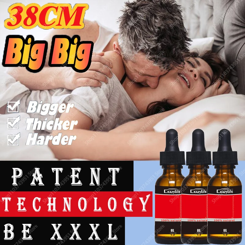 

Men's massage oil with pure natural and safe formula, efficient patented technology