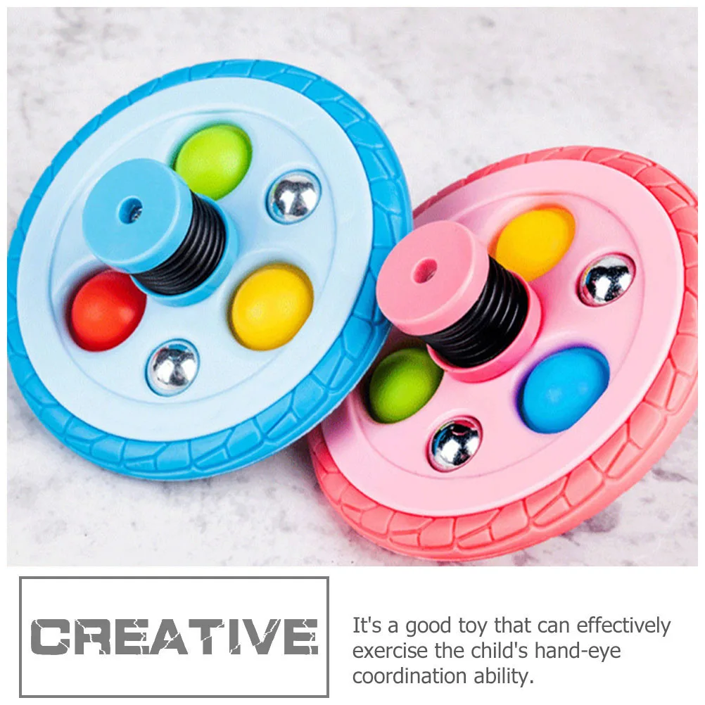 

Креативный набор, детская развивающая забавная пластиковая вращающаяся игрушка с отскоком, дизайн для взаимодействия родителей и детей, форма шин