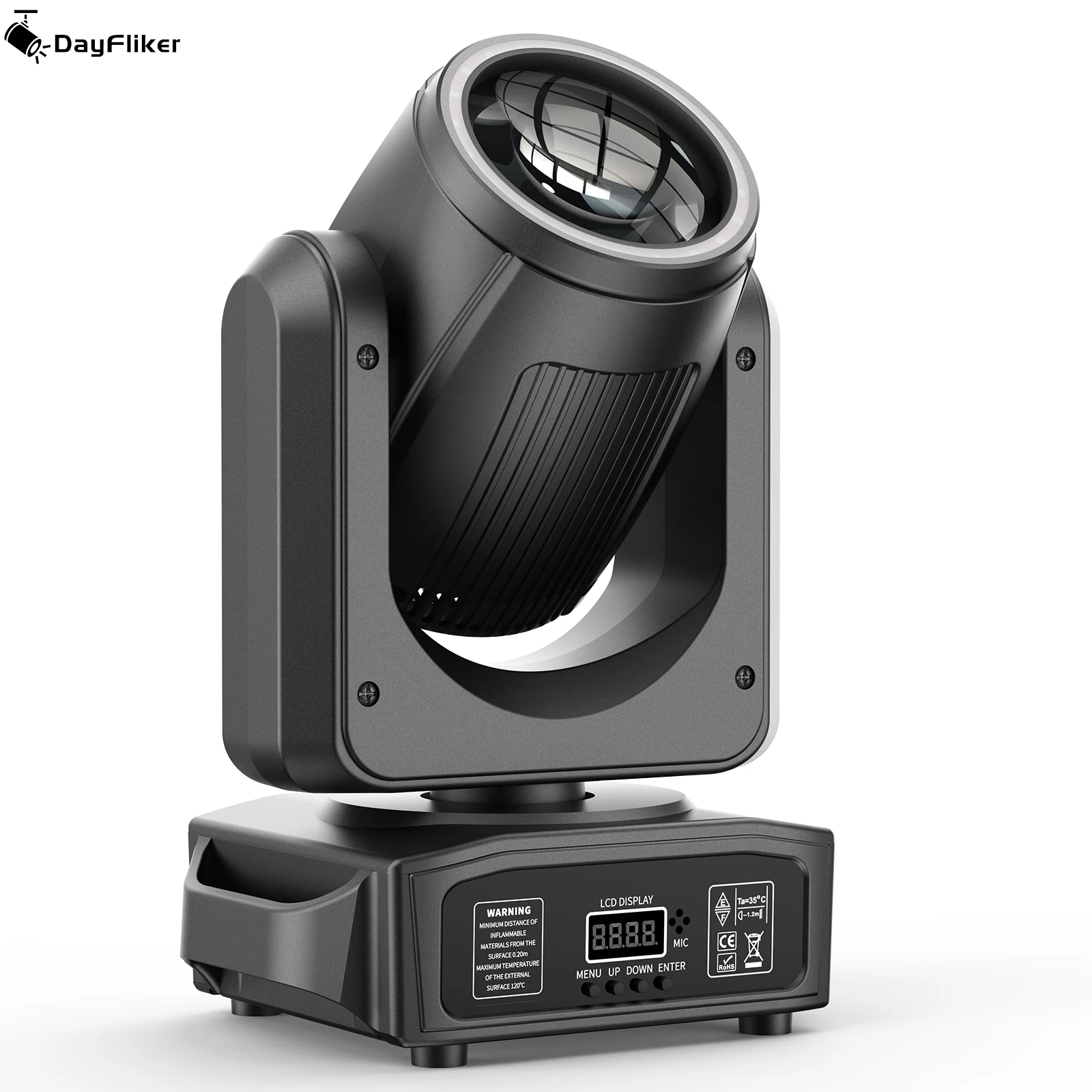 

Светодиодная голова DayFlicker 200W с белым светом и RGB-эффектом, 18-гранная призма, управление DMX512, 14 каналов, звуковая активация, для дискотек и свадебных вечеринок