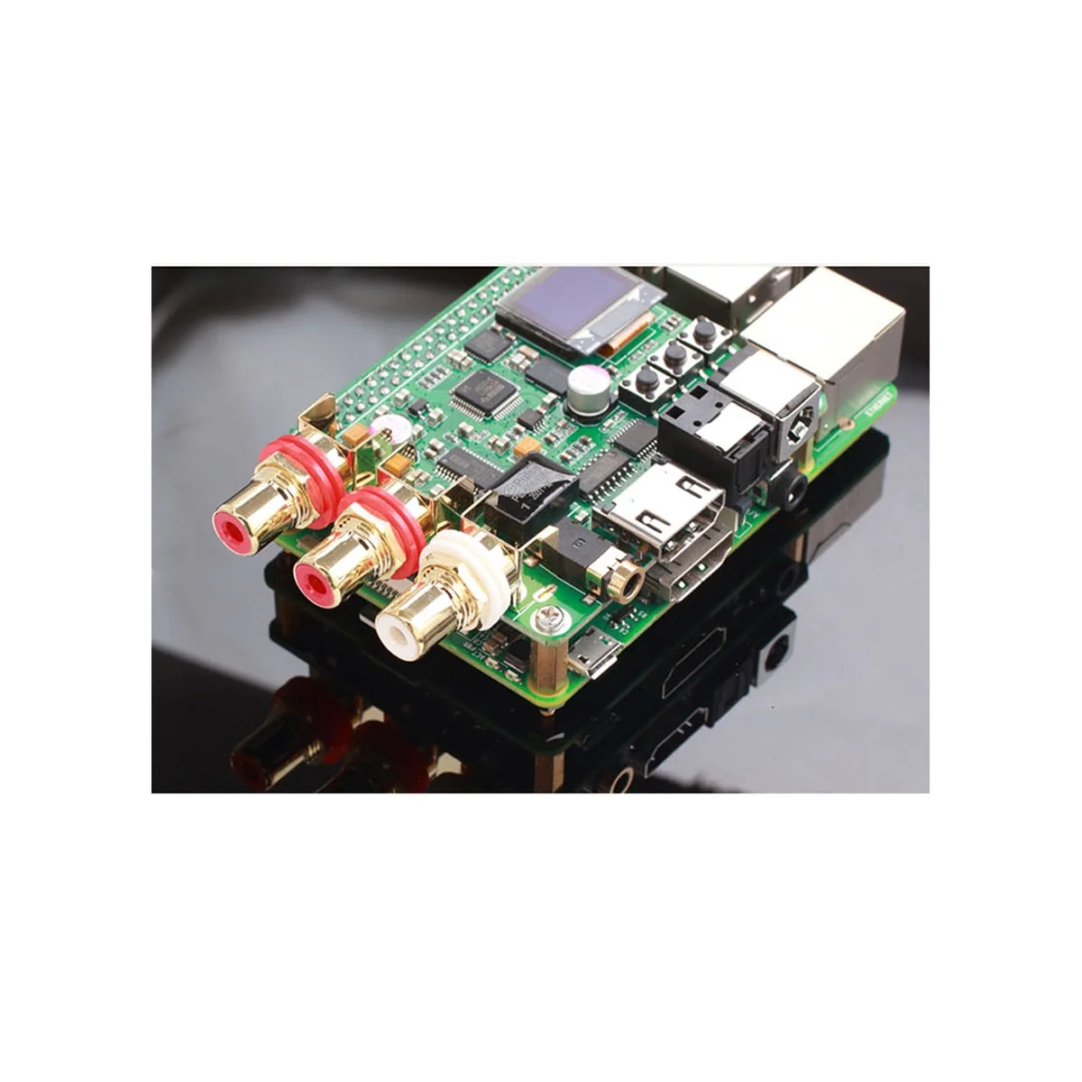 

Плата аудио декодера DAC Raspberry Pi, плата Hi-Fi расширения, поддерживает коаксиальное волокно I2S OUT для Raspberry Pi 3B 3B + 4B