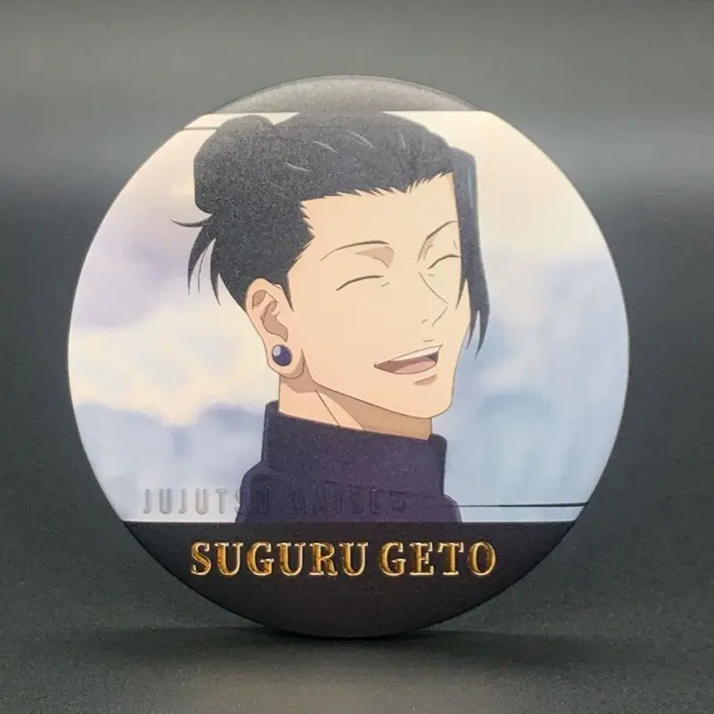 Jujutsu Kaisen Satoru Gojo Getou Suguru odznaka Anime urządzenia peryferyjne kreskówka Diy ubrania akcesoria do Itabag kolekcja prezenty