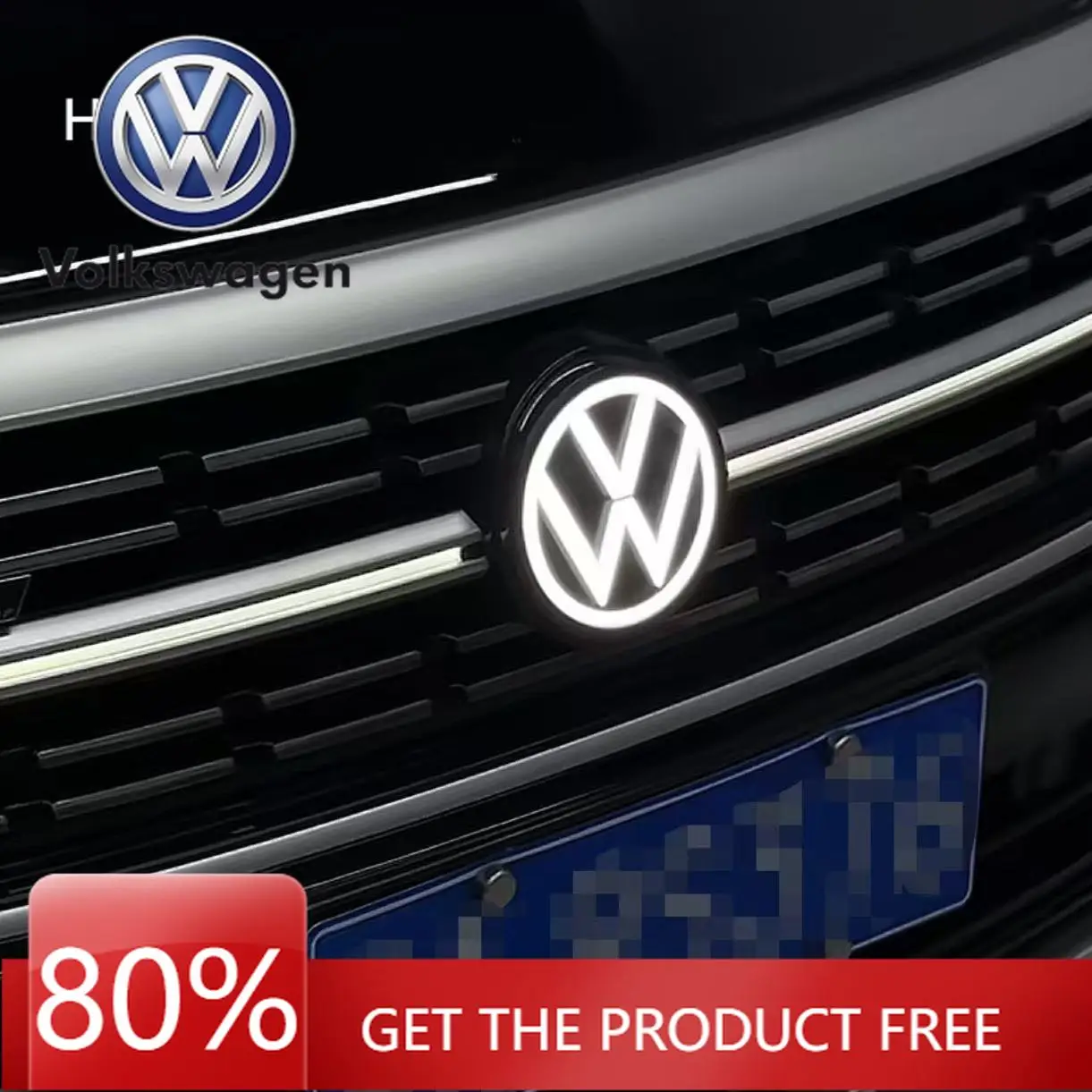 

Для VOLKSWAGEN VW Sagitar 2019-2025: Передняя эмблема и светодиодный задний значок (задний значок требует отверстие для проводки диаметром 0,5 см)