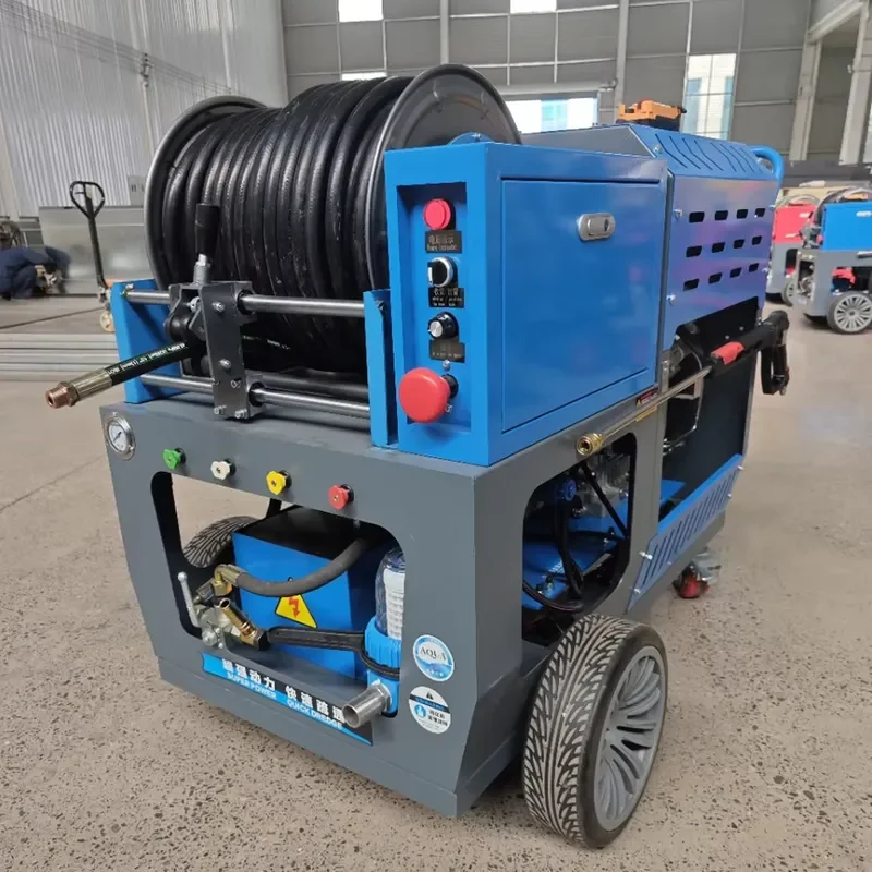 Remote Control Pipe Drain Cleaning Machine 200bar 60L Hydro Jetting Drain Unblocking Machine Sewer Jetter for Pipe Dreging